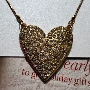 BaubleBar Heart Pave Necklace